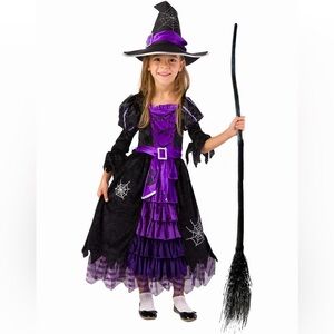 Fairytale Witch Cute Costume Deluxe Set for Girls Without Broom Size: L NWOT
